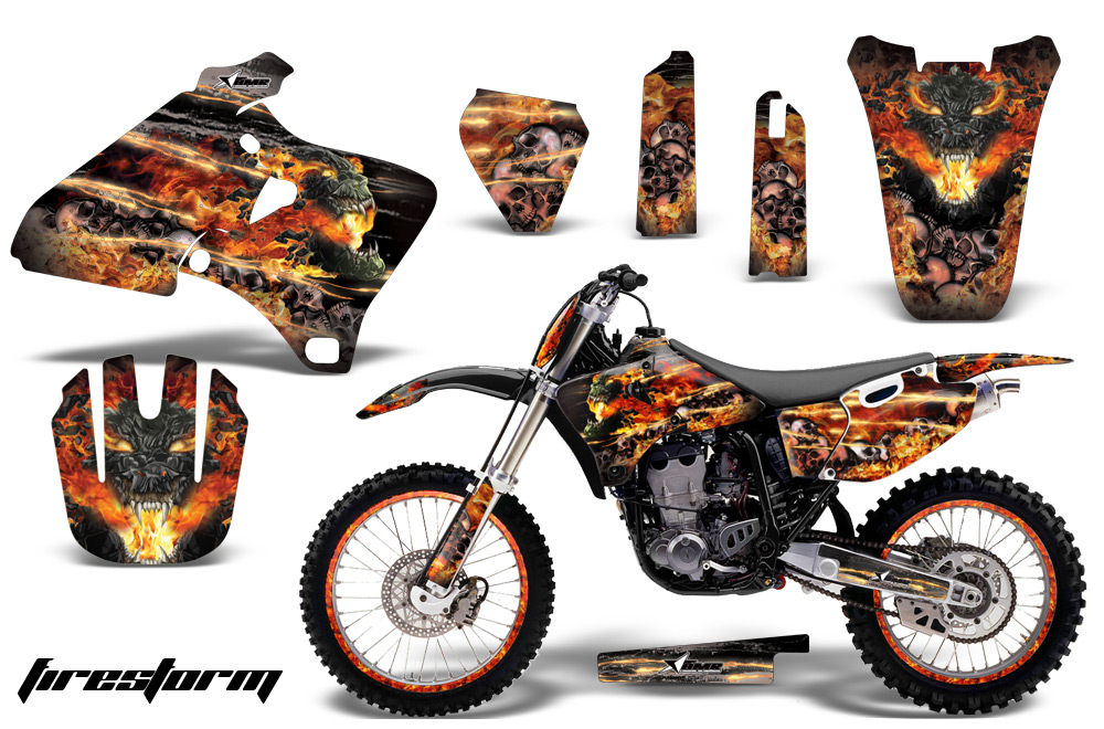 Yamaha YZ426F Graphics Kit FireStorm Black